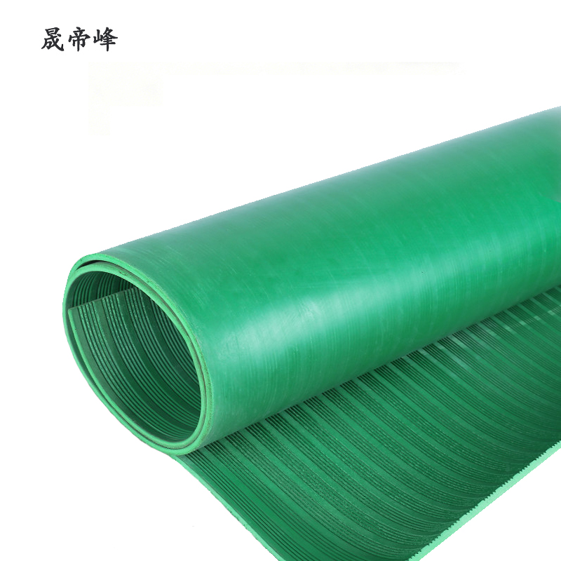 晟帝峰 绝缘橡胶垫 绿条纹 1m*1m*厚5mm耐压5kv 平方米高清大图