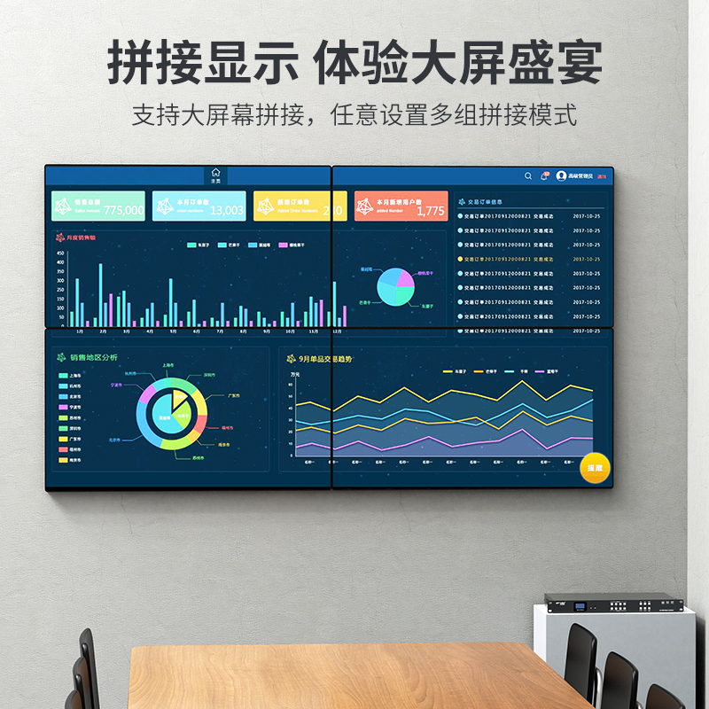 迈拓维矩MT-HD44WF 高清HDMI无缝矩阵带拼接4进4出4K视频切换器瞬间秒切不黑屏带独立音频多屏画面处理器高清大图