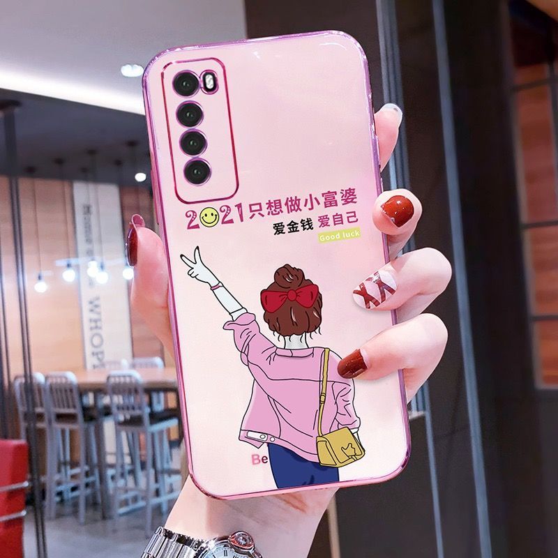 华为nova7手机壳女款nove6防摔nova7pro全包nova7se男5g忠于自己 红心背包女[红色] 华为nova