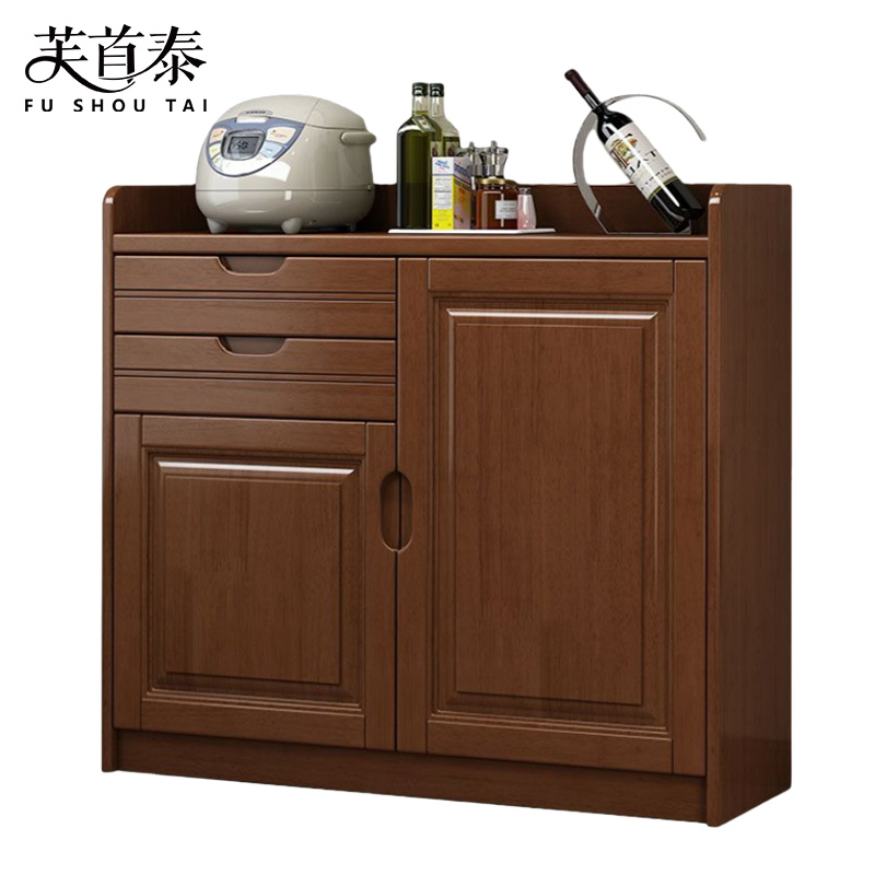 芙首泰实木茶水柜100*40*90cm台高清大图