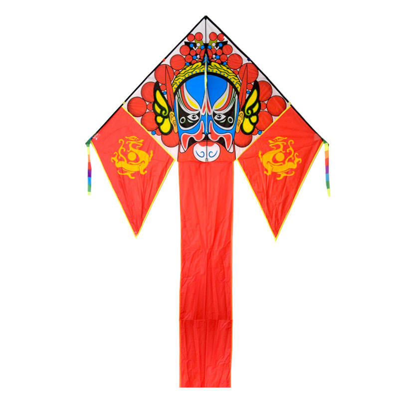 潍坊风筝奥月京剧脸谱武财神中国风大型成人三角微风易飞传统特色