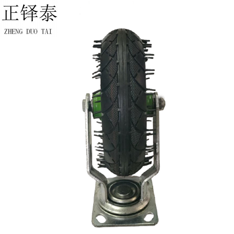 正铎泰 加厚橡胶静音充气万向轮250-4型 8寸/个