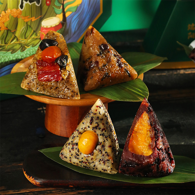 真空包装云腿蛋黄粽子礼盒 企业团购定制
