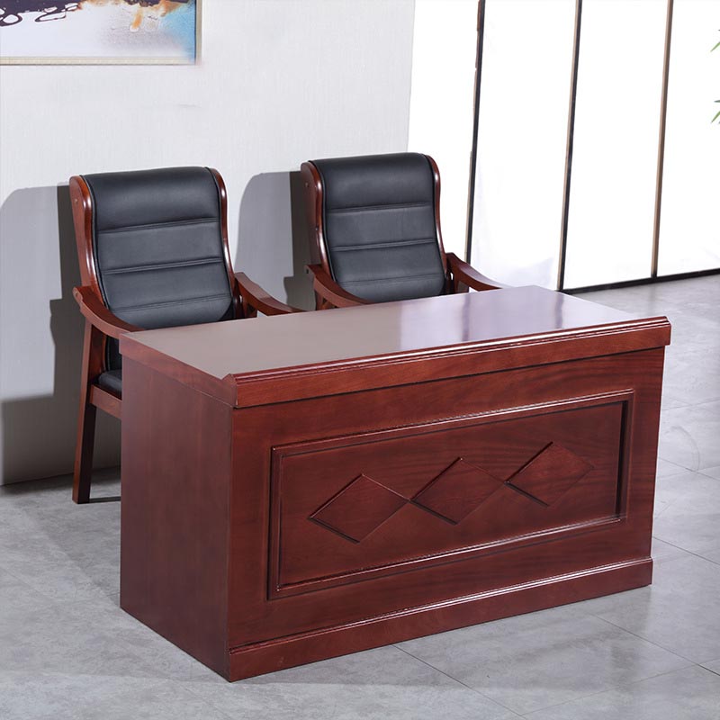 汉诺鑫威办公家具领导台会议室桌椅组合油漆实木皮讲座发言台演讲台讲桌子[工厂现做 7天内发货]高清大图