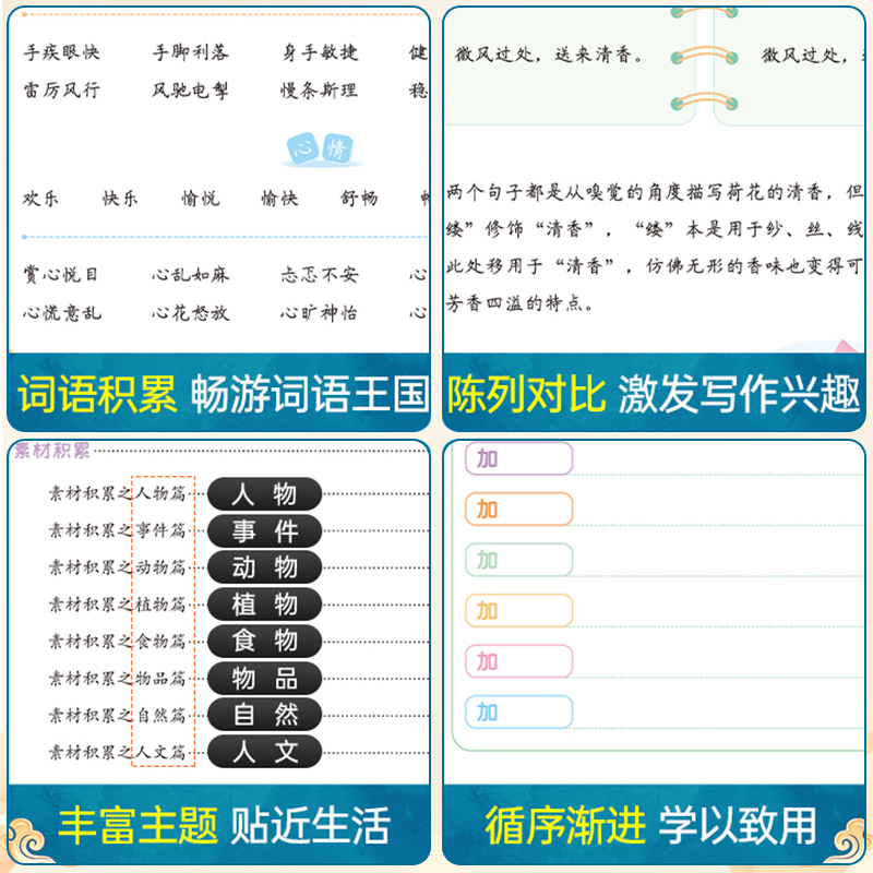 [作文大全]加词法+扩句法+2上同步作文 小学通用 [正版]五感法写作文扩句法写作文加词法作文小学生作文大全三年级到四五