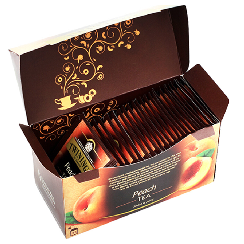 Twinings川宁 红茶蜜桃果香 红茶50g/25片 红茶包果味茶包袋泡茶