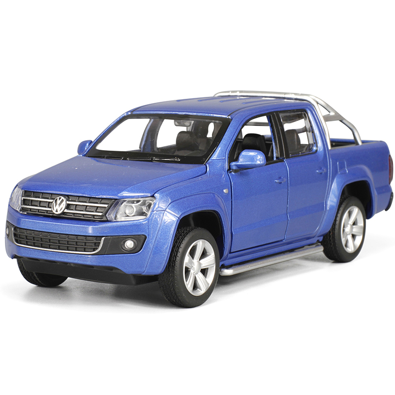 彩珀合金车130大众皮卡amarok越野车儿童汽车模型玩具红色盒装