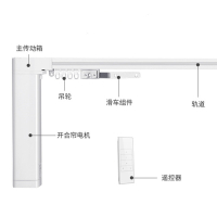 电动窗帘遥控自动智能窗帘家用升降开合双轨道杆家居电机 N9遥控款(2米全套)