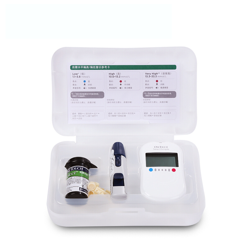 强生(Johnson) 稳捷血糖仪家用医用血糖测量仪 稳择易型血糖仪+25片试纸+25针