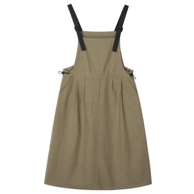 军绿色背带裙(不含上衣) S(65-95斤) 初中学生春季背带裙套装少女大童春秋季高中女生夏装连衣裙两件套