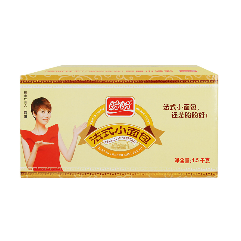 盼盼法式小面包 早餐饼干糕点整箱装奶香味 1500g/箱