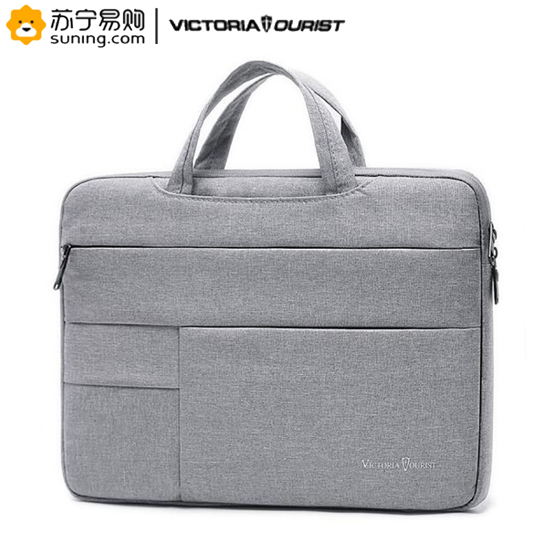 维多利亚旅行者(VICTORIATOURIST)V7018(灰色)都市轻简手提电脑数码包 14英寸