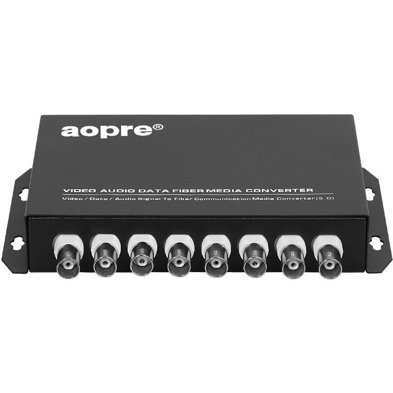 aopre(欧柏互联)数字视频光端机8路纯视频模拟高清监控光纤延长器单模单芯FC接口T/R8ZV0FD高清大图