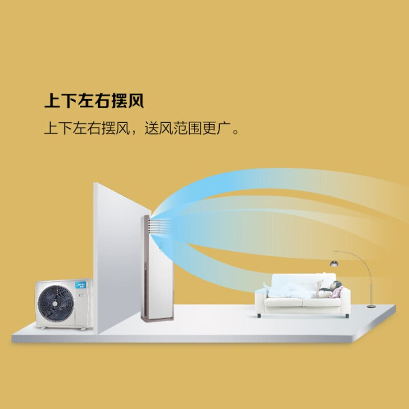 美的(Midea)空调 立柜式空调柜机 KFR-72LW/BDN8Y-PA401(3)A高清大图