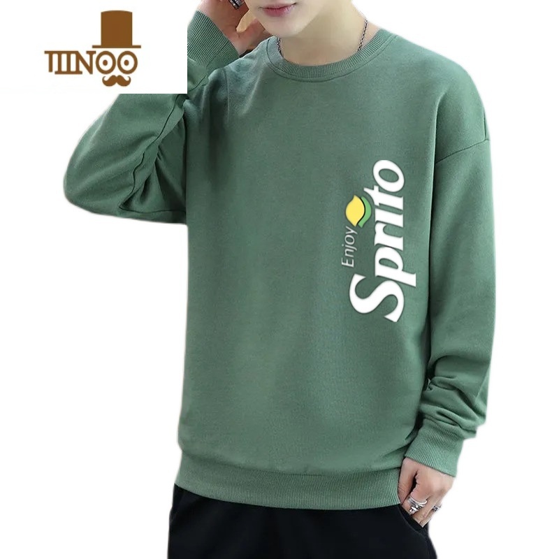 YANXU卫衣男士新款2023时尚长袖t恤潮流帅气oversize宽松情侣上衣服高清大图