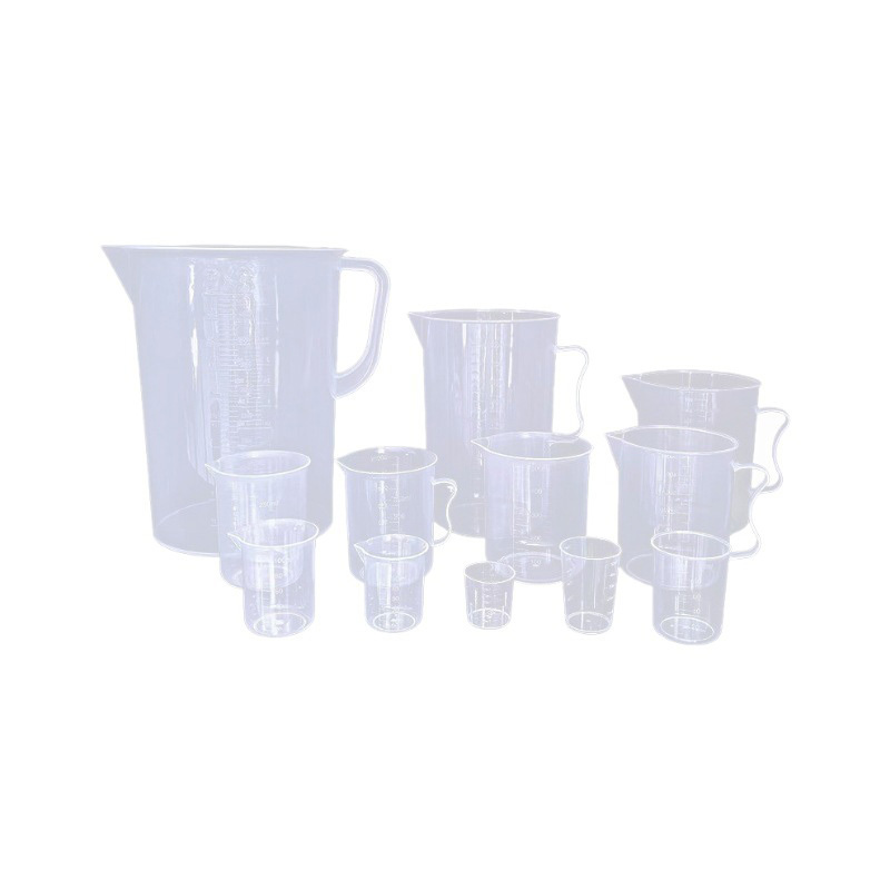 高翊柏 33010576 PP塑料量杯 1000ml 带嘴 塑料刻度量杯加厚透明杯 实验容量杯 10个装