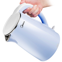 美的(Midea)WHJ1705C 电水壶 304不锈钢电热水壶 1.7L容量 双层防烫烧水壶