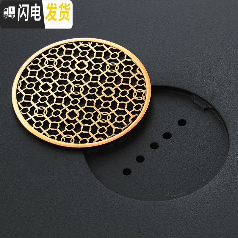 三维工匠 整块圆形乌金石茶盘 现代简约家用办公室石头茶台功夫茶具 02观心-喜福铜曦-60×30