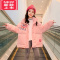 可莉允女童外套冬棉服2022新款中大童洋气冬装儿童冬季加厚棉衣立领棉袄