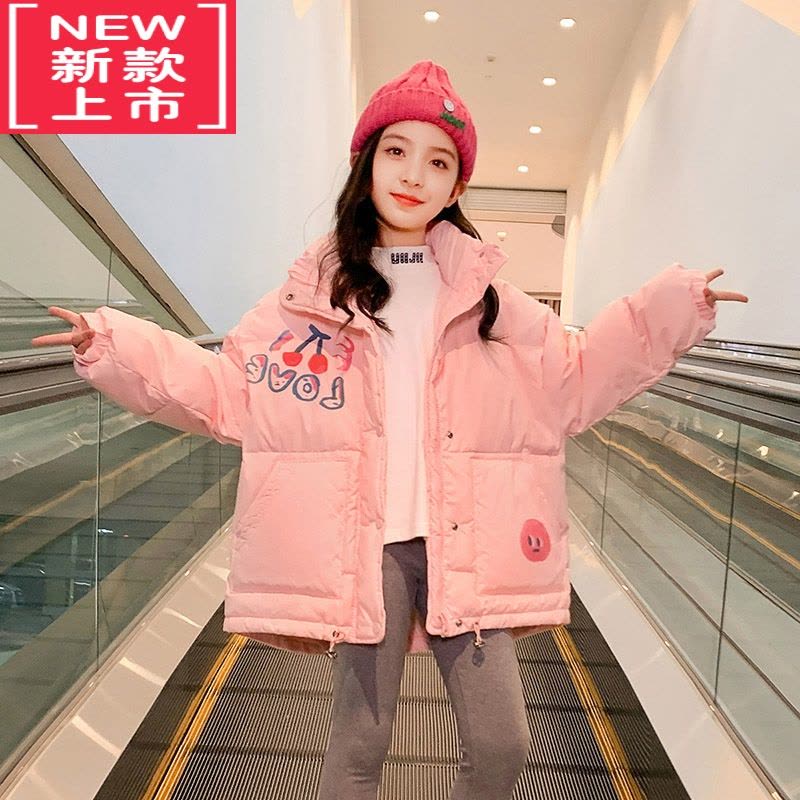 可莉允女童外套冬棉服2022新款中大童洋气冬装儿童冬季加厚棉衣立领棉袄图片