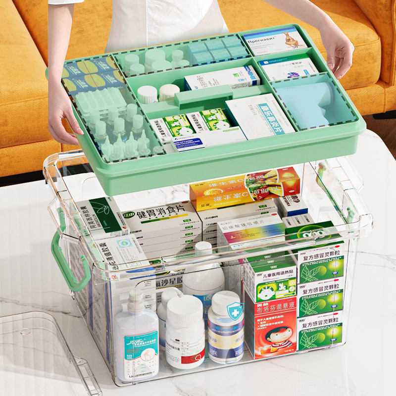 药箱家庭装家用医药箱收纳盒大号医疗急救药盒防潮出诊分层密封