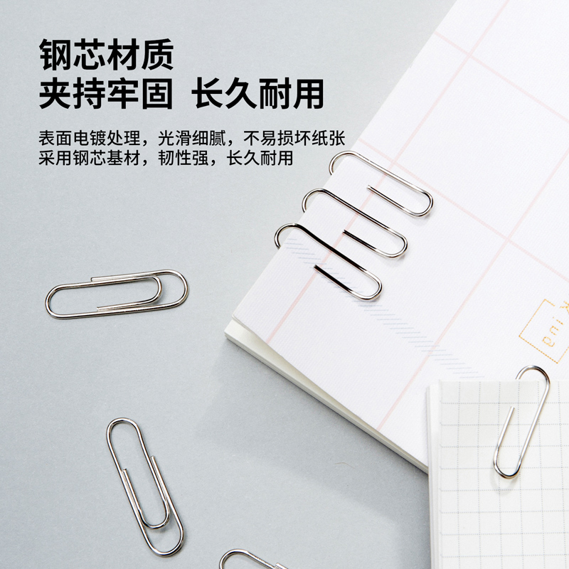 得力29mm大桶装3#回形针 400枚/筒 0037-D高清大图