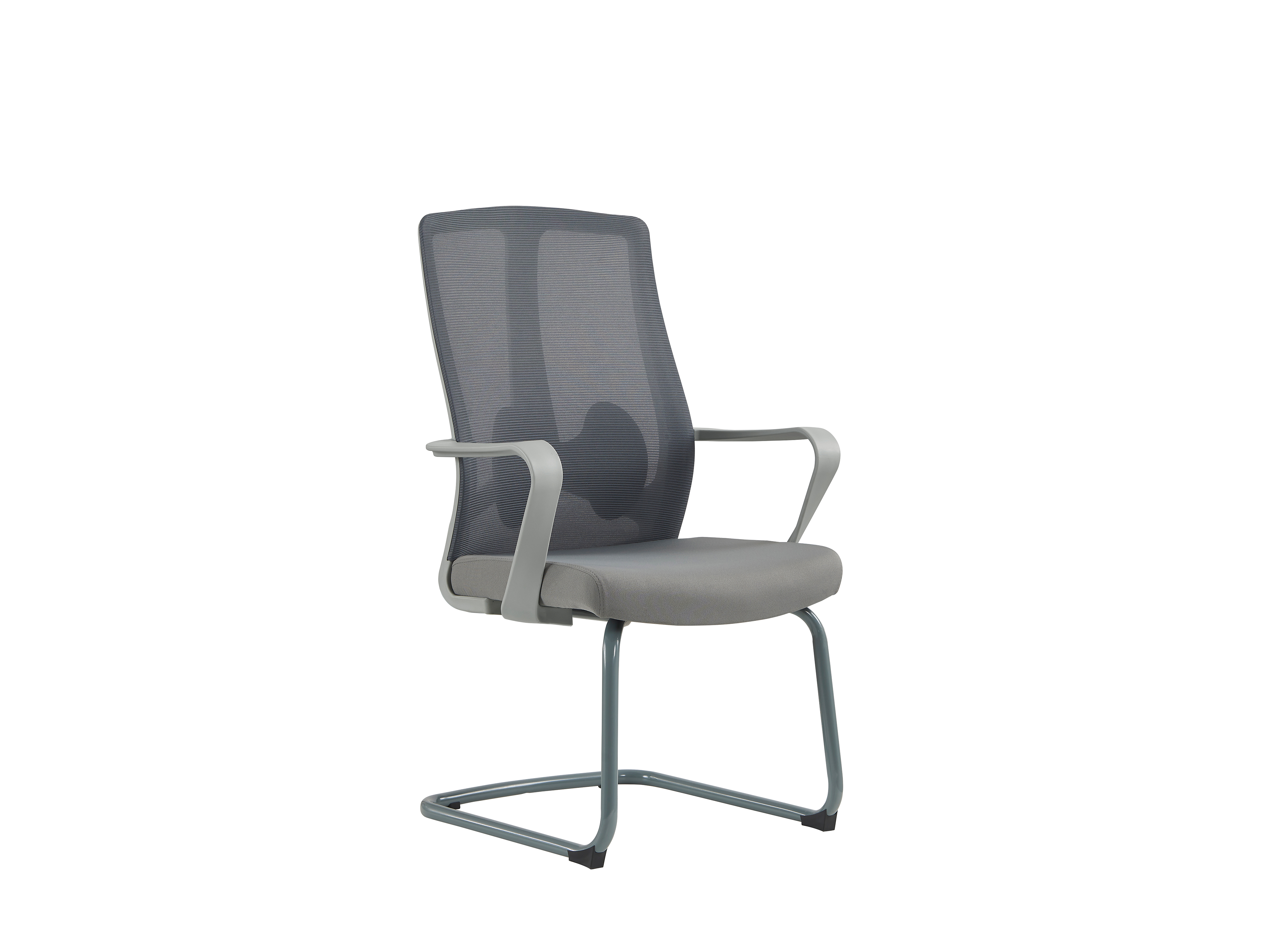 德诚和(DCH)办公椅人体工学椅职员椅网椅时尚座椅 D993-2灰色弓形椅