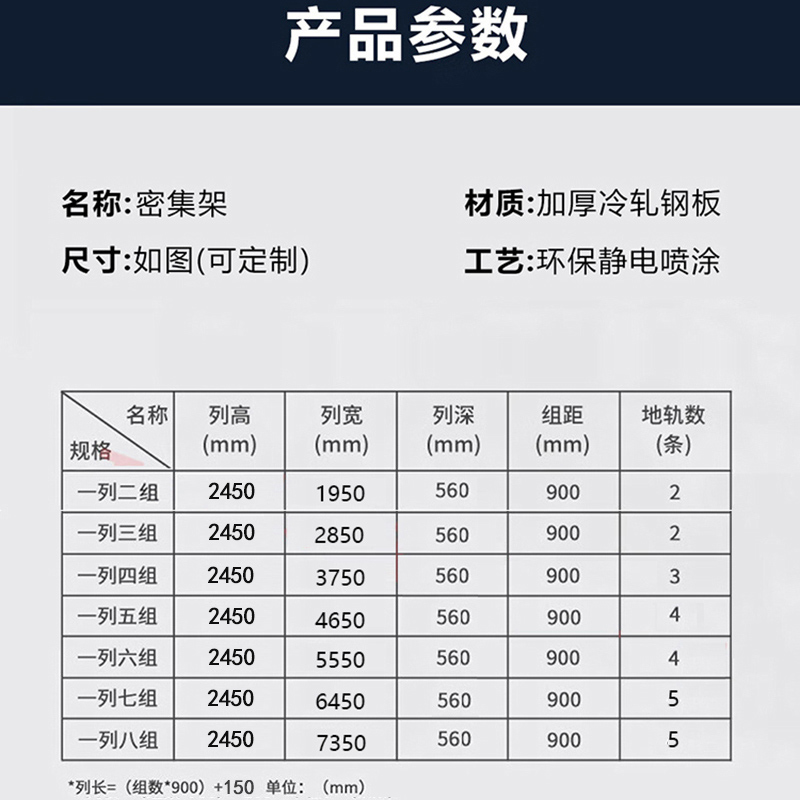 鑫金虎 密集架钢制移动密集柜档案柜智能文件柜资料柜一列二组每立方米高清大图