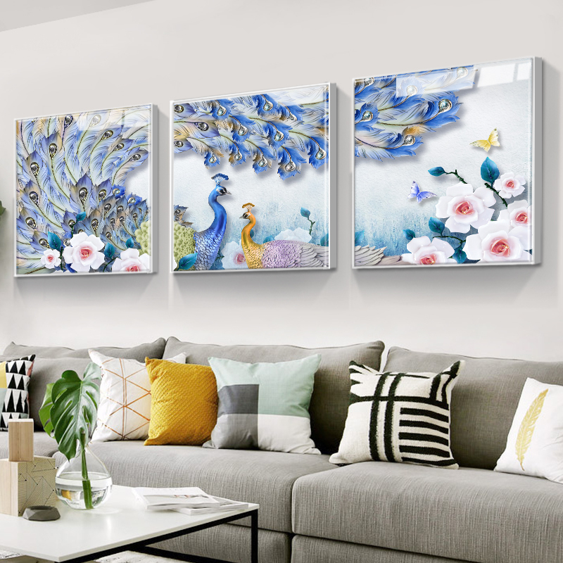 餐厅挂画客厅装饰画卧室简约现代背景墙壁画北3墙壁画