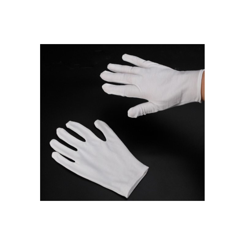 蝶蔻diekou白色礼仪加厚手套纯棉汗布劳保白手套检阅表演手套120付副