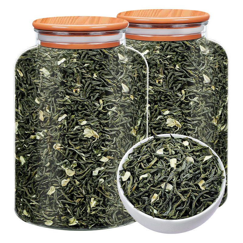 茉莉花茶小白毫毛尖2025新茶浓香型横县绿茶毛尖花茶叶散装500g