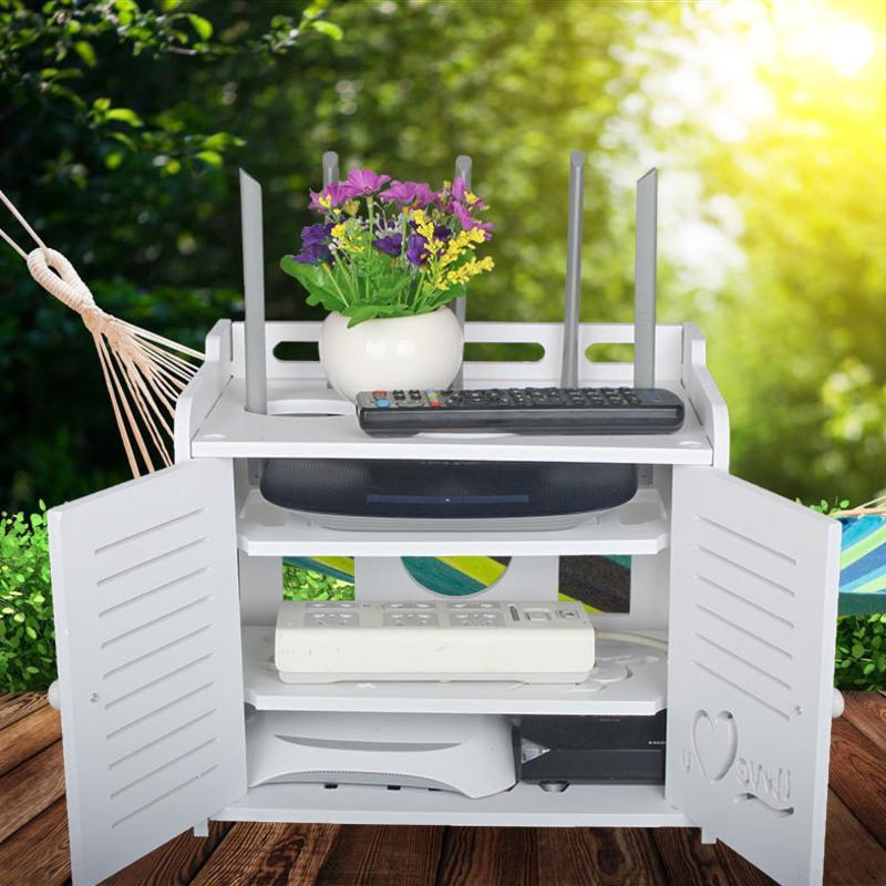 811单层路由器收纳盒路由器收纳盒wifi收纳盒桌面电线收纳插线板免