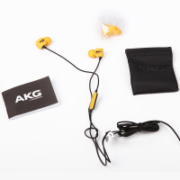 AKG Y20U入耳式耳机 手机耳机 立体声音乐耳机 通用线控潮流出街 带麦可通话 黄色