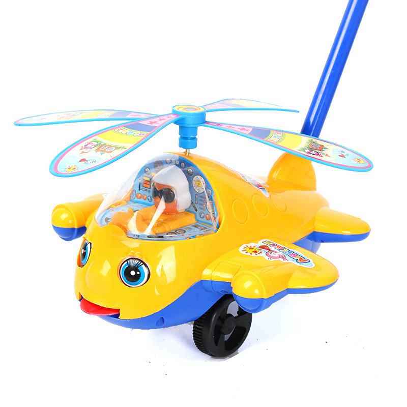 玩具小飞机学步车手推车儿童推推乐单杆响铃婴儿学走路助步车800_800