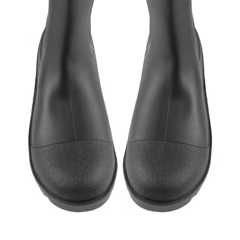 汉盾(HANDUN) HD-SH3370 黑色耐磨防滑高筒PVC雨靴耐磨防滑高筒雨靴高清大图