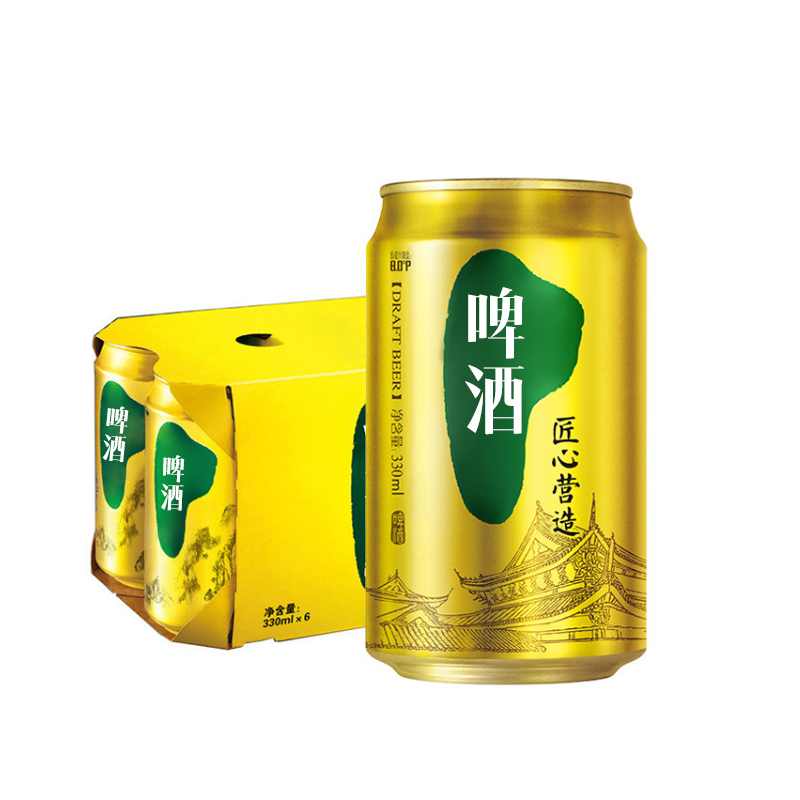 SCP 啤酒拉罐330ml*6听/组 SCP-3247 匠心营造黄啤酒 (100组起订)