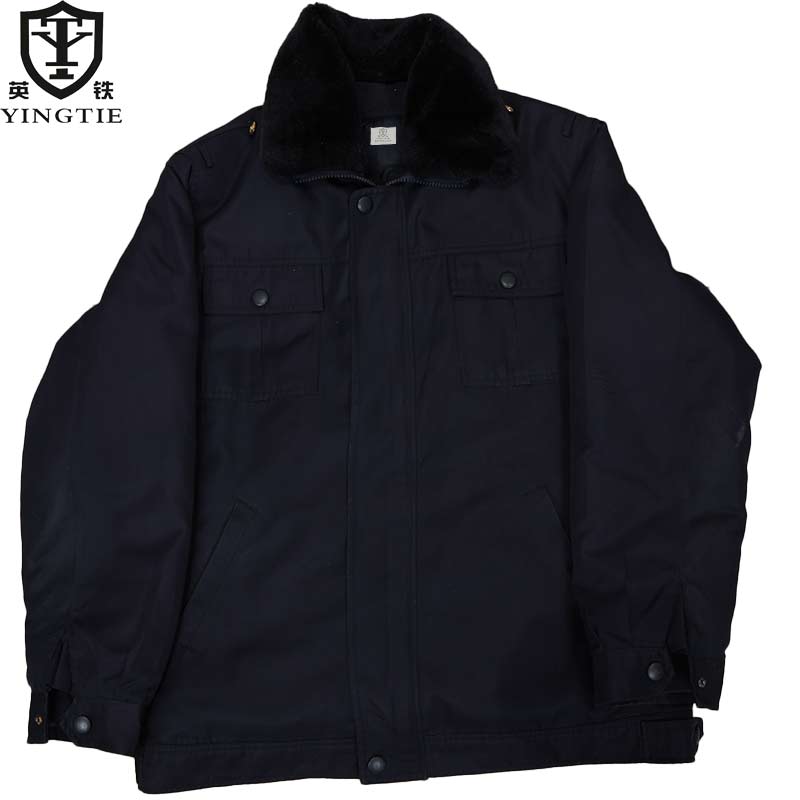 英铁藏青色全棉防寒棉衣 可定制 件高清大图