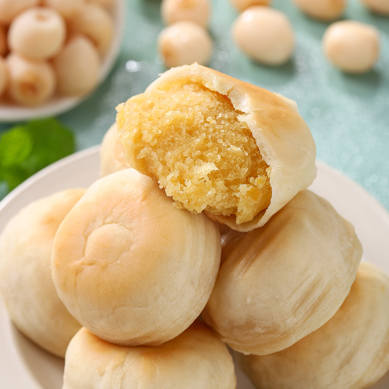 [新鲜短保]兰象岩冰皮莲子银耳饼330g/盒儿童充饥零食传统手工点心早餐茶点