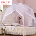 吉祥三宝蒙古包拉链圆顶蚊帐（白）1.8米蒙古包蚊帐 1.8m床 白色