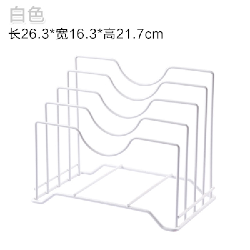 多功能铁艺菜板架多层砧板架案板收纳厨房置物架用品放锅盖的架子收纳层架三维工匠 白色510g