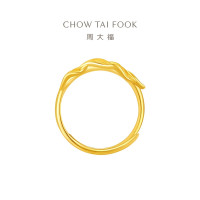 周大福金枝玉叶黄金戒指女婚嫁足金开口戒送礼物(工费:520计价)EOF1460