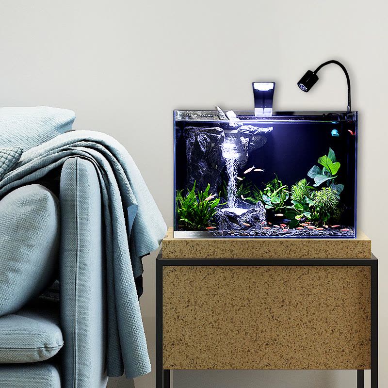 鱼缸生态水族箱时尚创意自循环流水免换水家用客厅中型桌面图片
