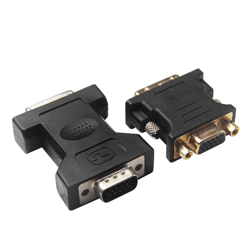 萤石 DVI转VGA转接头DVI24+5 VGA公对母接口转换线显卡接显示器