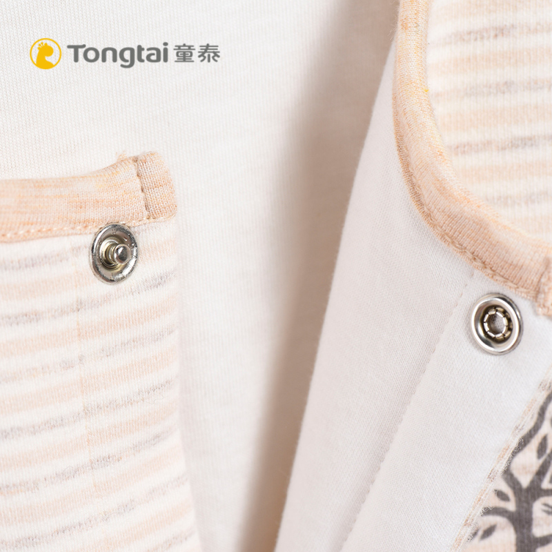 童泰TONGTAI冬季婴儿纯棉闭裆薄棉哈衣1-18月宝宝棉衣爬服婴幼儿通用73cm