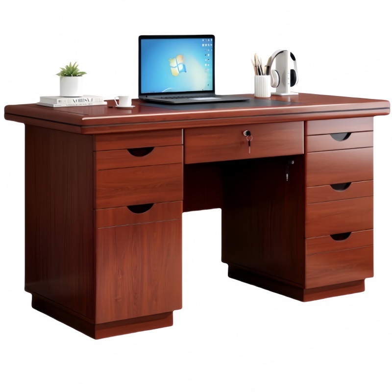 攸形实木办公桌1600*800*760mm张高清大图