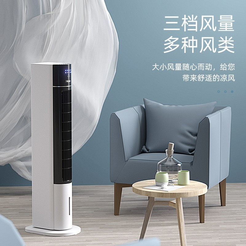 海尔(Haier) 空调扇 FZY8621 3L水箱 加湿单冷型 双水箱 制冷定时 遥控款 3档 单冷空调扇