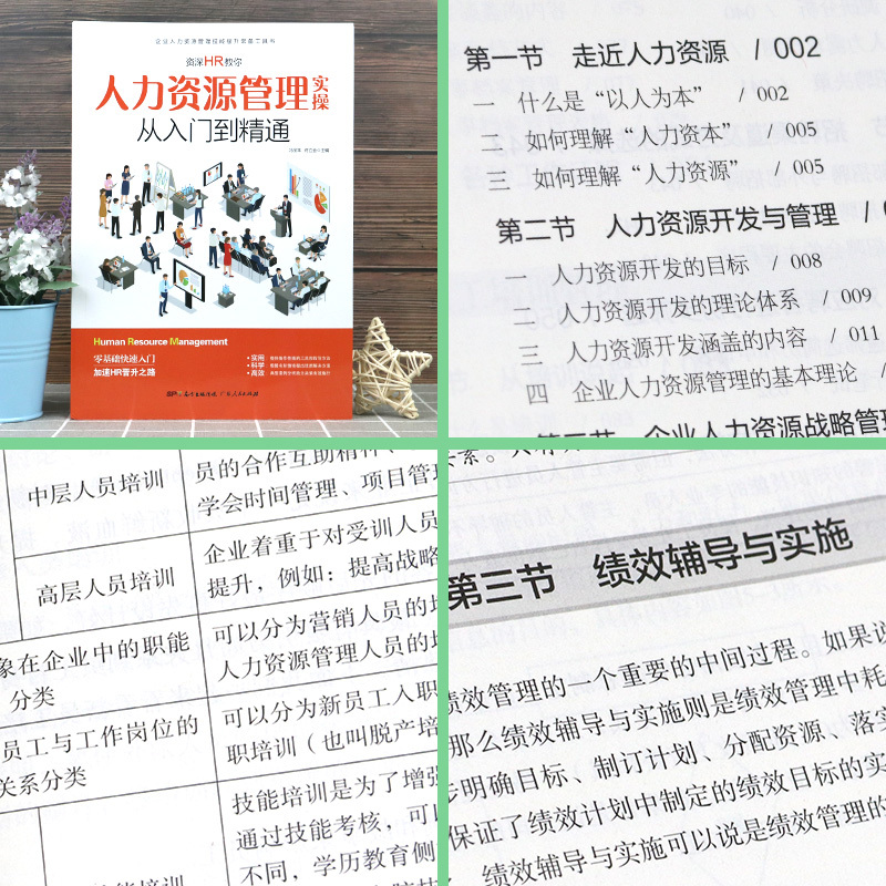 [正版]人力资源管理实用手册资深hr教你实操从入门到精通 人力资源行政管理书籍人事管理培训师书 绩效考核与薪酬管理金字