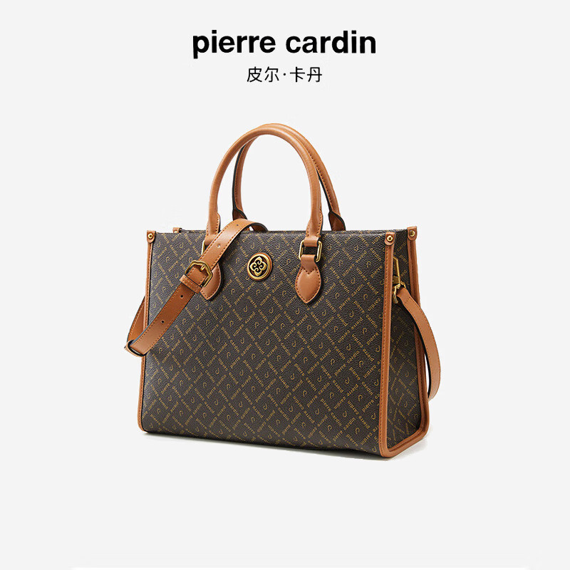 皮尔卡丹(pierre cardin)新款休闲百搭手提斜挎包W23229071-1 棕色