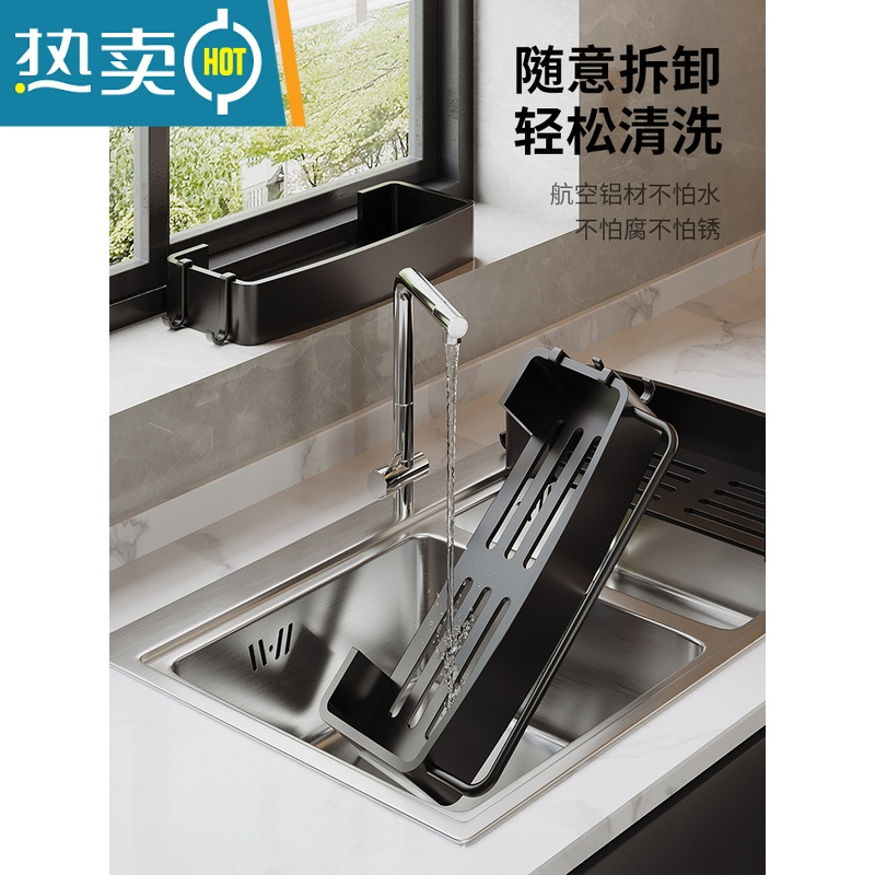 敬平卫生间免打孔浴室带杆置物架壁挂式洗漱台用品大全厕所镜前收纳架 枪灰前方带杆双层四方篮浴室置物架