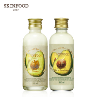 skinfood思亲肤 酪梨致润保湿水乳套装 补水保湿 牛油果滋养柔嫩丰润质地不油腻干燥肌肤营养不紧绷面部护肤套装礼盒